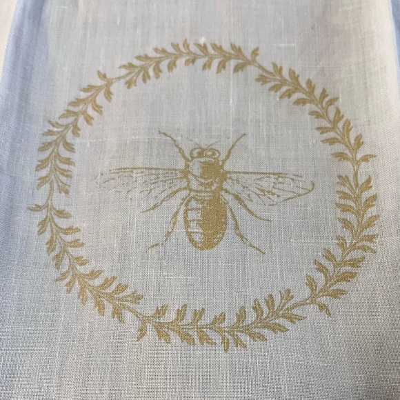 2 Linen Decorative Royal Bee Tea Towels Hand Towels - Picture 8 of 9